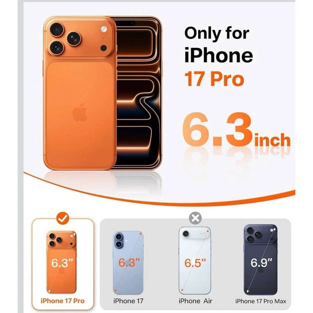 TORRAS Ostand Q3 Air‎ for iPhone 17 Pro Case 6.3'' with Stronger Magnetic Stand